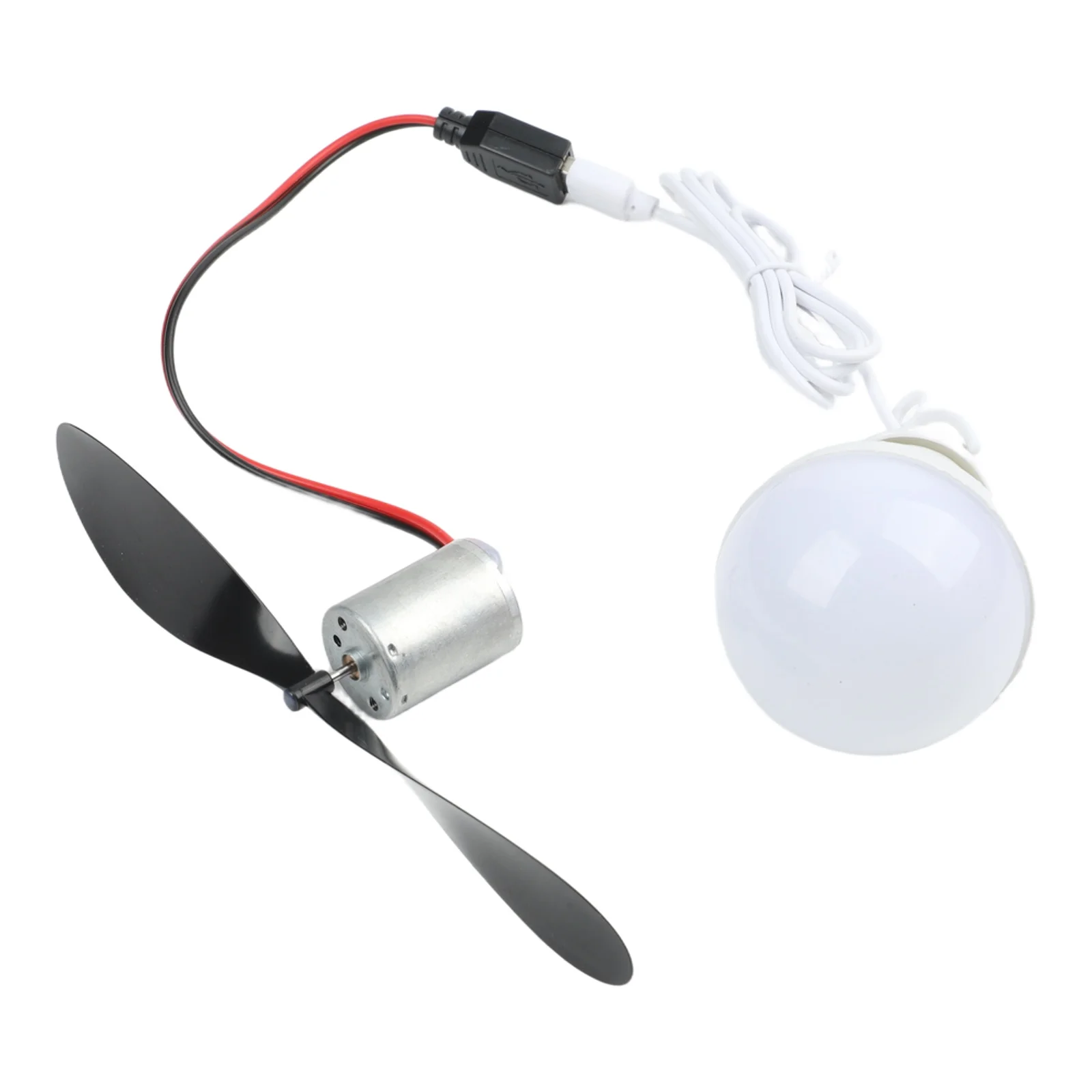 STEM Wind Turbine Assembly Kit with Motor Propeller USB Cable and 5W Bulb for Practical Renewable Energy Education