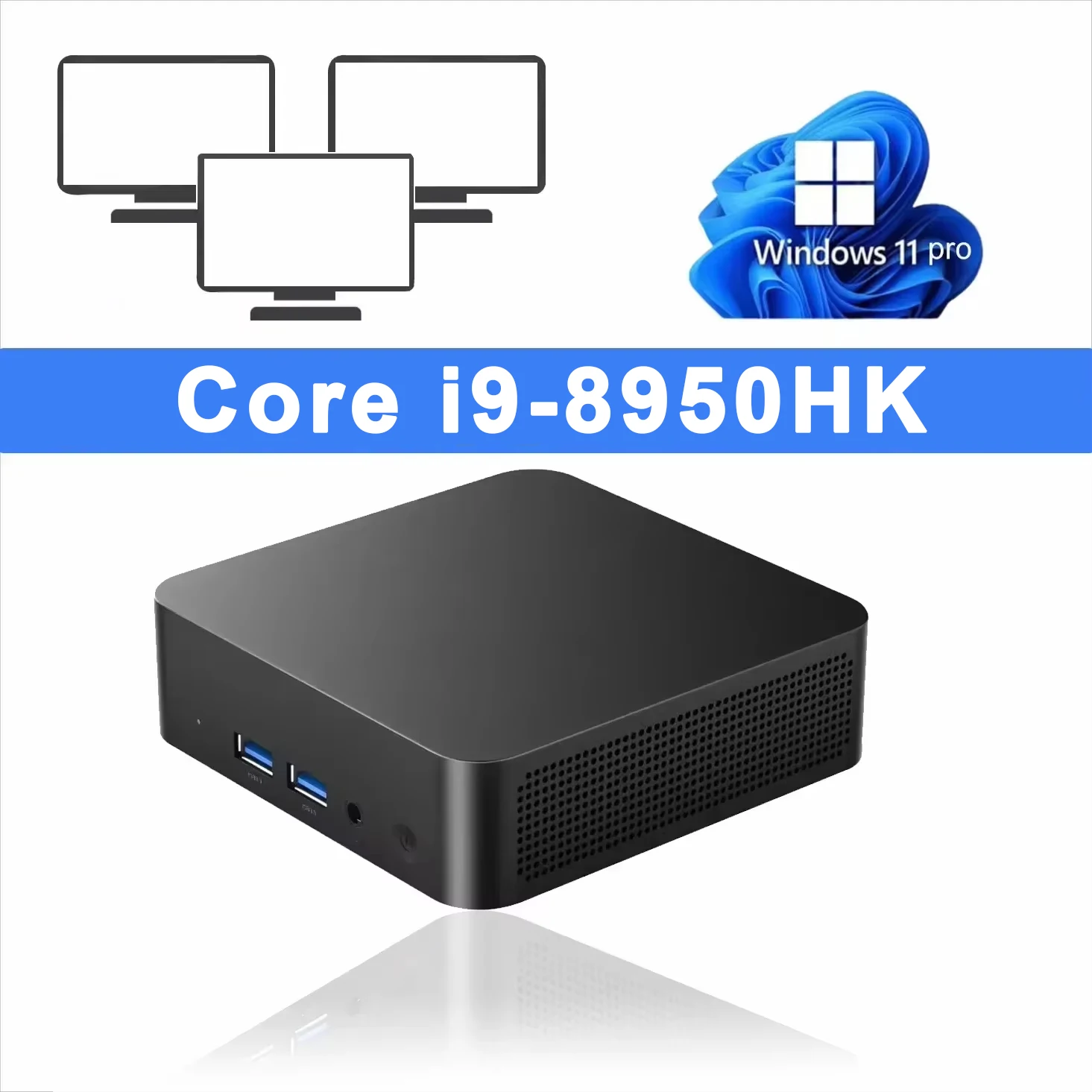 2026 Mini PC Intel Core i9 8950HK Windows 11 UHD Graphics 16GB LPDDR4 1TB/2TB M.2 SSD WiFi 6 BT5.2 Desktop PC Kantoorcomputer