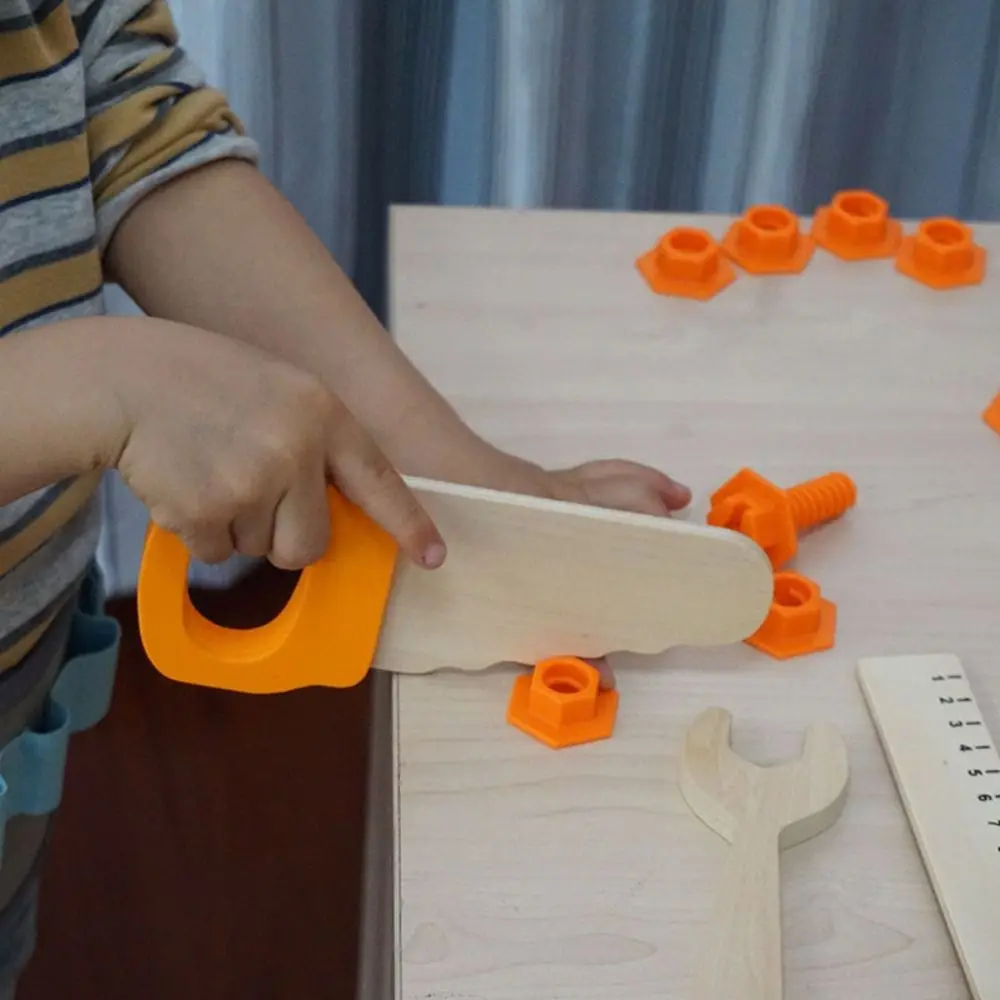 Porcas crianças chave de fenda conjunto parafuso montessori chave de fenda atividades ferramentas de madeira manutenção educacional fingir jogar brinquedos meninos