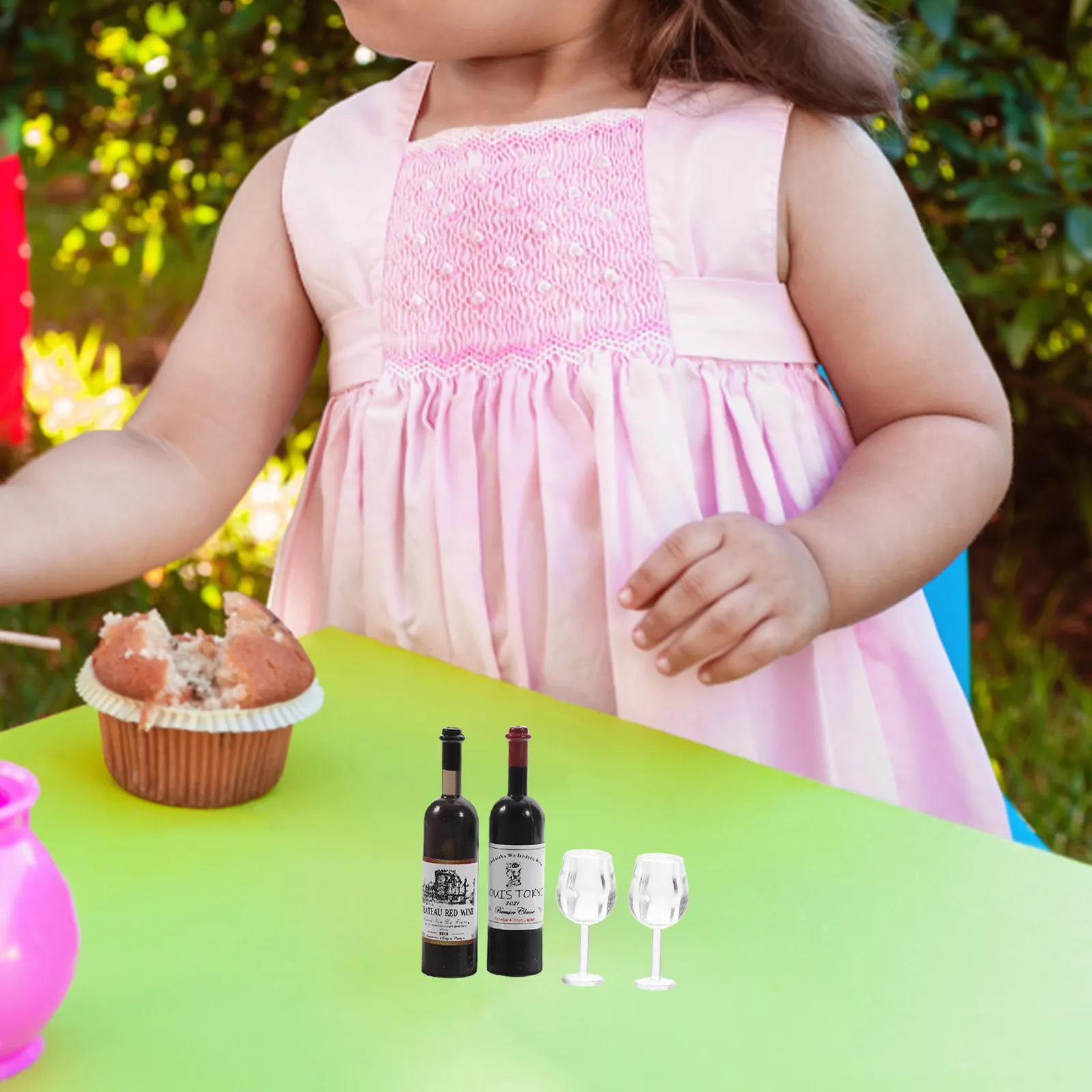 

1Set Mini Wine Bottle Ornament Decorative Props for Mini House Dollhouse Miniature Accessories Miniature Wine Bottle