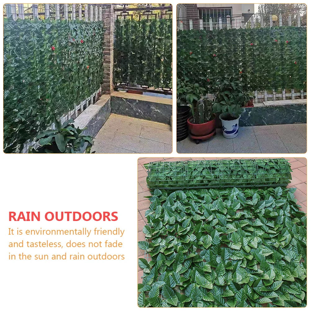 

1pc Simulated Green Leaf Decor Outdoor Artificial Hedge Privacy Panels Garden Yard Fence Ornament UV Resistant Weatherproof