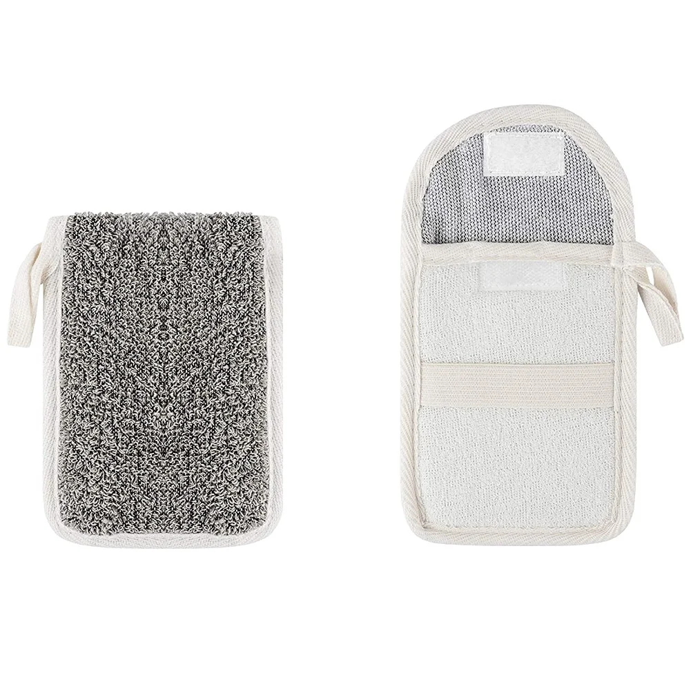 HITL 3 Pcs Soap Saver Pouch,Exfoliating Soap Bag Body Scrubber Exfoliator Sponge Holder Hanging Rope Bags for Bath or Shower