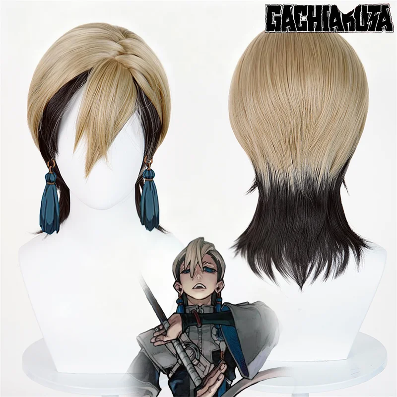 Anime GACHIAKUTA Zanka adulte Cosplay perruque milieu court noir brun cheveux Halloween femmes hommes haute résistant à la chaleur perruques accessoire