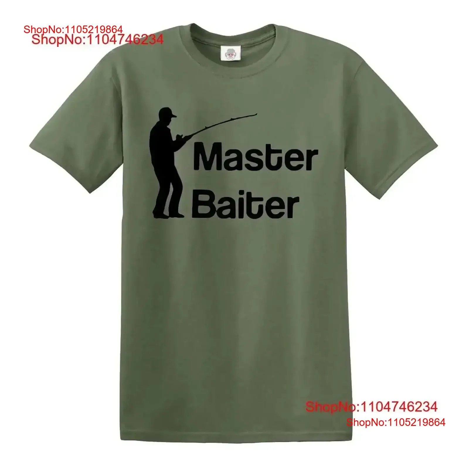 

Master Baiter T Shirt Funny Mens Fisherman Fishing Present Idea Top vintage Washed For Everyday Wear streetwear Versatile