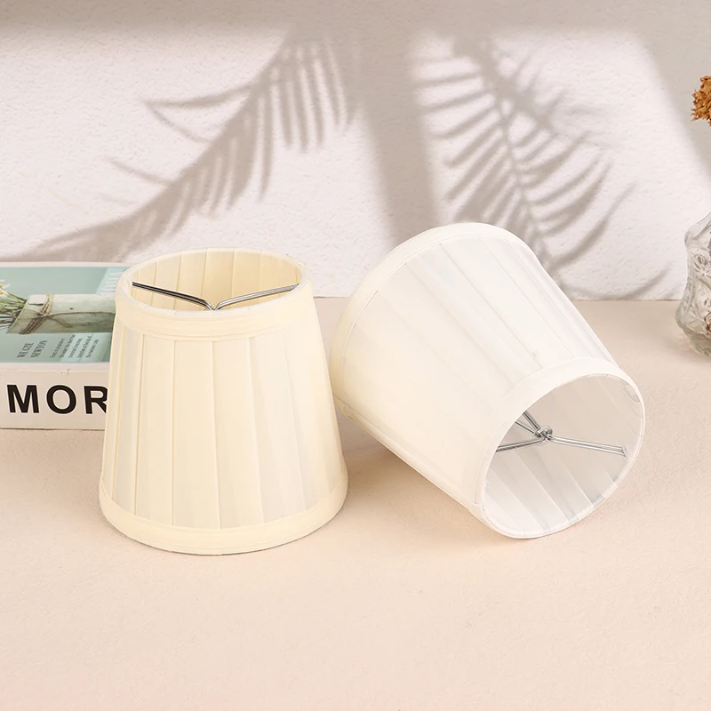 Estilo moderno Chandelier Tecido Abajur, Clip On Mini Wall Shade, Quarto do Hotel, piso de cabeceira, Capa Shell, 12cm