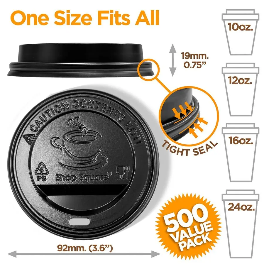 

Крышки для кофейных стаканов, одноразовые крышки для бумажных стаканов объемом 10, 12, 16, 20, 24 унции, для стаканов Squat объемом 8 унций, купольные крышки для напитков на вынос, Expre