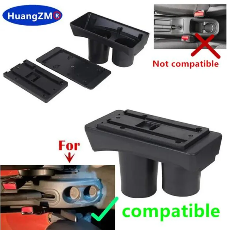 For Citroen C2 Armrest Box For Citroen C3 C2 Car Armrest Double-layer Storage Box Cup Holder Dedicated Retrofit Car Accessories