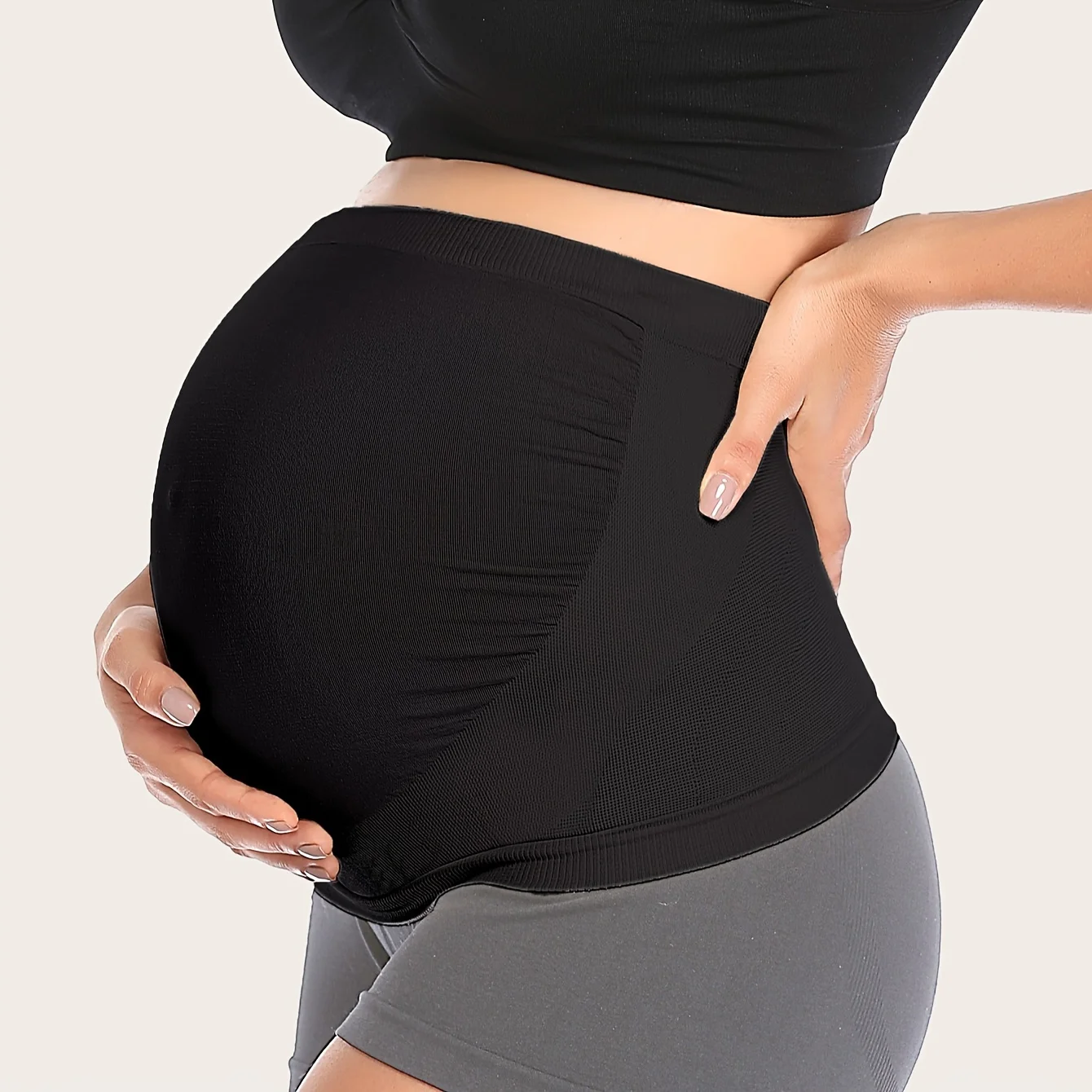 

1pc of Seamless Maternity Support Belt for Comfort During Pregnancy, Providing Back Support And Belly Support