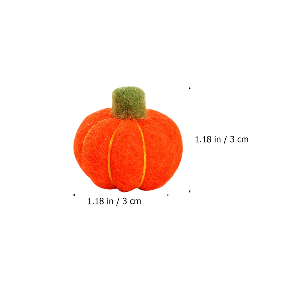 

6 pcs Wool Felt Pumpkin Pom Poms Durable Garland For Halloween Decoration Home Party Felt Pumpkin Balls Gift Friends Handicraft