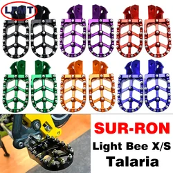 Off-Road Electric Motorcycle Foot Pegs Rests Pedals Footpegs Bracket For Surron Sur-Ron Light Bee X Light Bee S Universal Parts