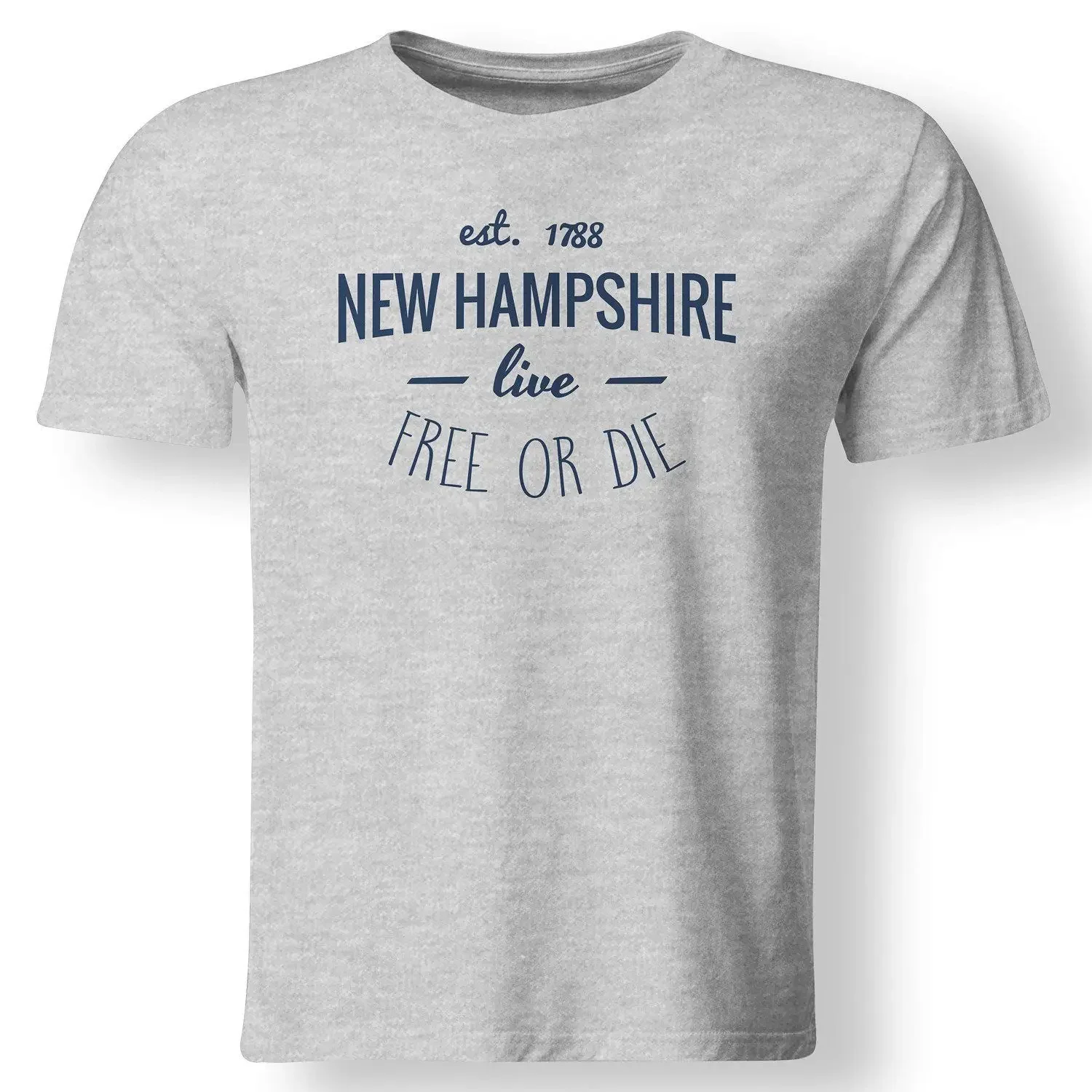 

Модные футболки, летние прямые футболки из 100% хлопка New Hampshire Live Free или Die Est 1788, футболка с надписью