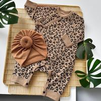 Autumn Clothes Leopard Rompers for Boys Girls Children's Clothes Newborns 0-3 Months Baby Spring Kids Monk Clothes(No Hats)