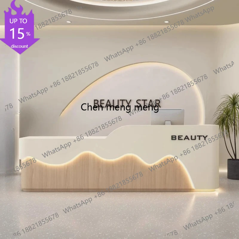 

Стойка ресепшн для салона красоты G153, магазина одежды, центра обслуживания клиентов, компьютерный стол, офисный стол, мебель для ресепшена.