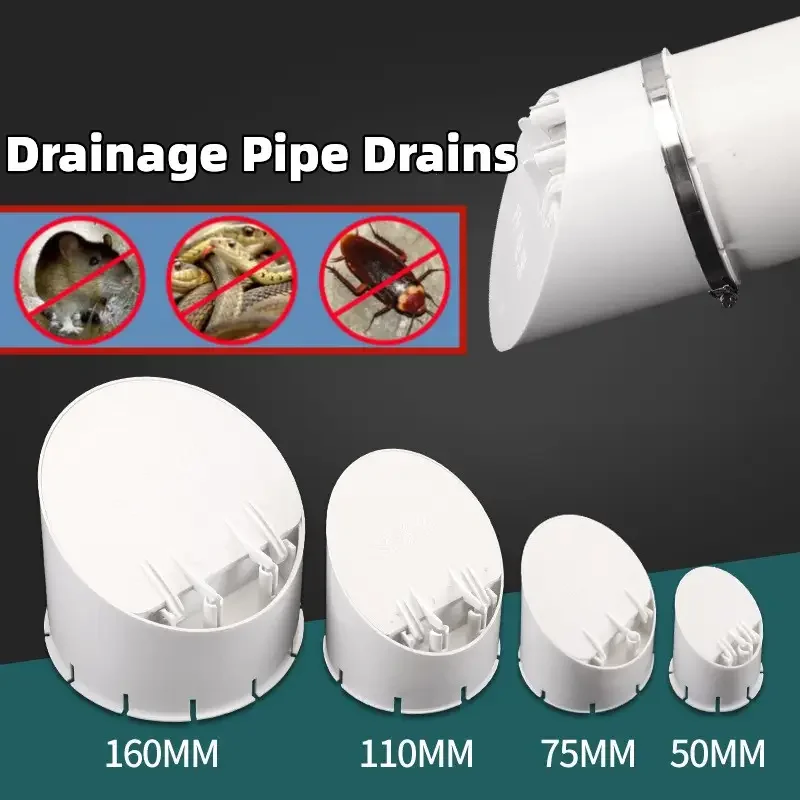 Anti Odor Drain Pipe 50/75/110/160mm Floor Drains Sewage Pipe Large Displacement Anti-rat Cover Septic Tank Outdoor Pipe Valve