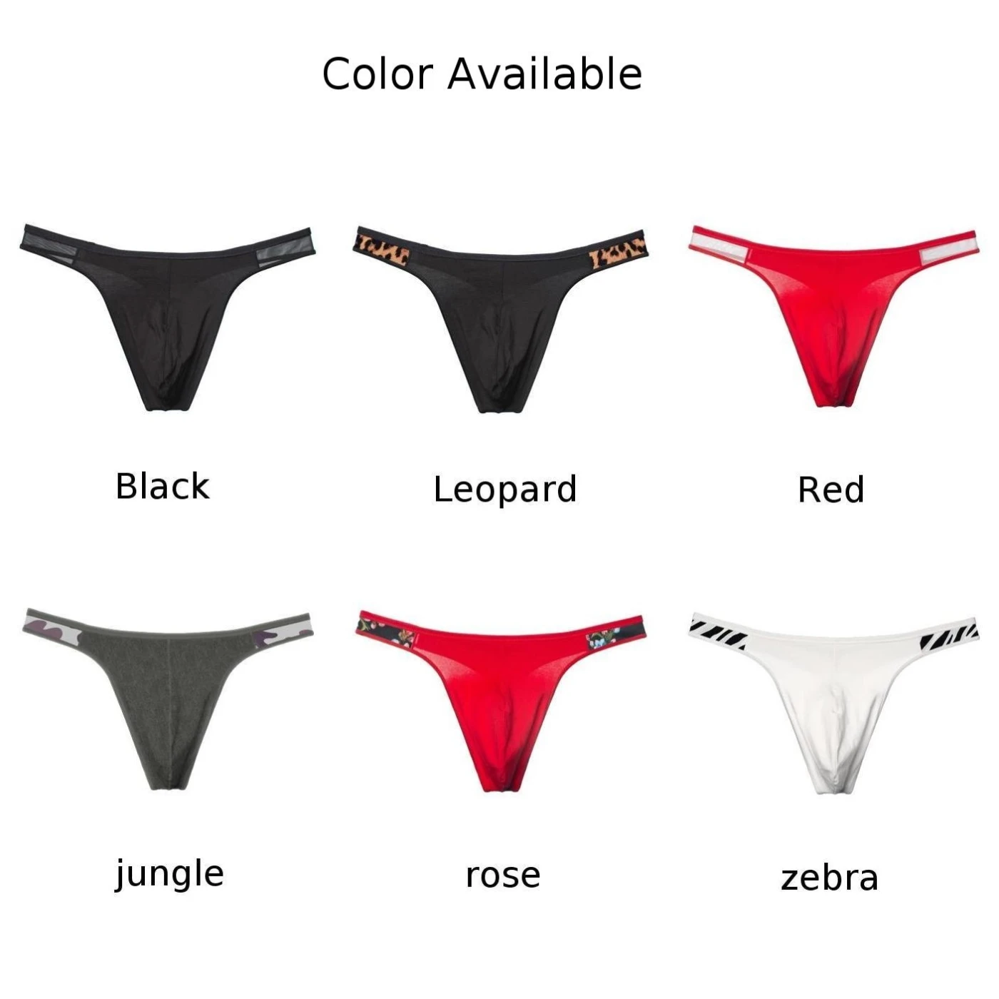 Thongs Mens Briefs Lingerie Low-rise Bulge Casual Comfy Underpant Cotton Underwear G-String Jockstrap Knicker M-2XL