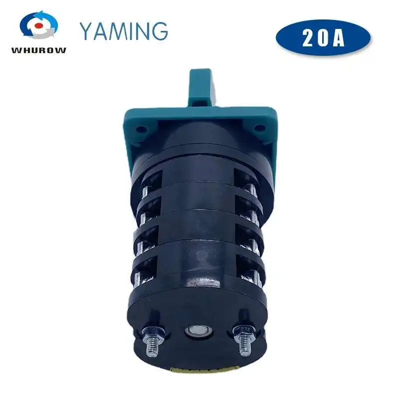 مفتاح تبديل مجموعة الكاميرا الدوارة ثلاثة أوضاع 20A 4kw أربعة/خمسة أقطاب مستويات محدد الاتصال الفضي HZ5-20/4