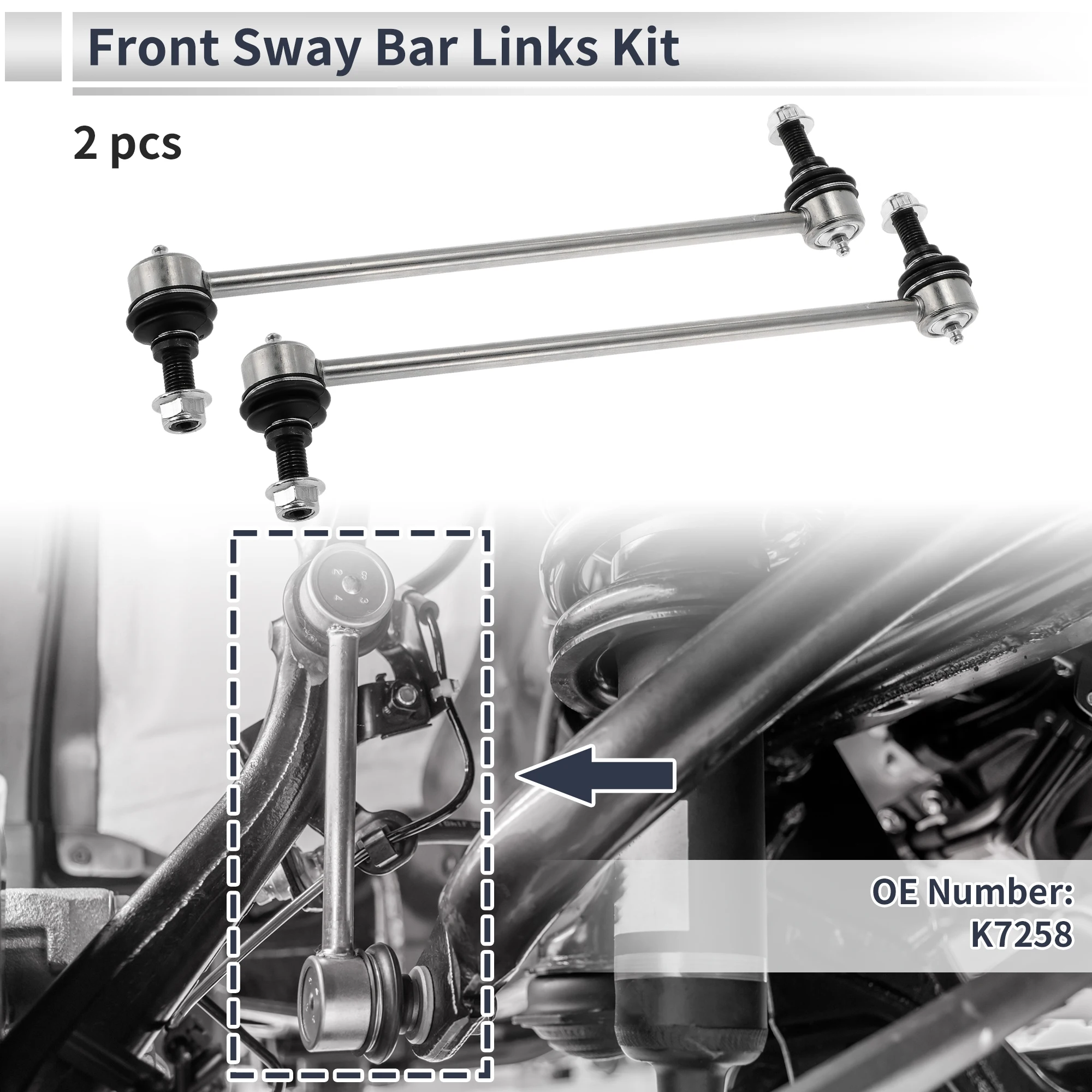

X Autohaux передние тяги стабилизатора без втулки для CHRYSLER PACIFICA 2004-2008 No K7258