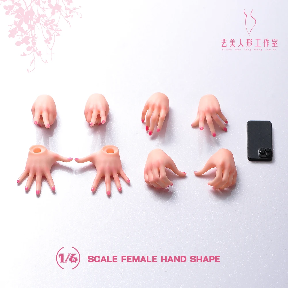 1/6 escala 4 pares/set gesto de maquiagem forma de mão modelo acessórios do corpo caber 12 ''YM ant soldado feminino figura de ação corpo bonecas