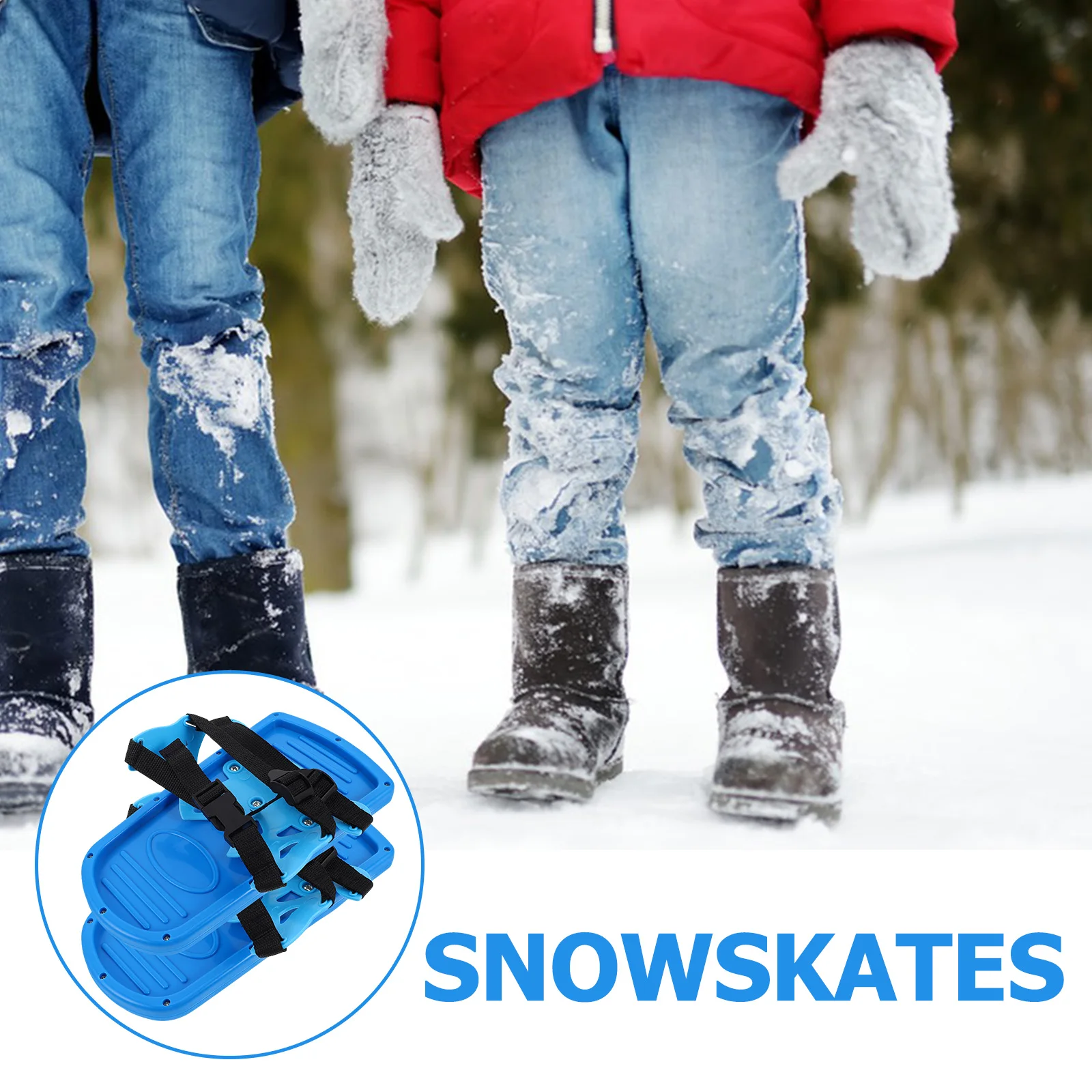 2pcs Kids Snow Print Shoes Toddler Winter Snowshoes Adjustable Animal Anti-Slip Outdoor Activity Camping Hiking