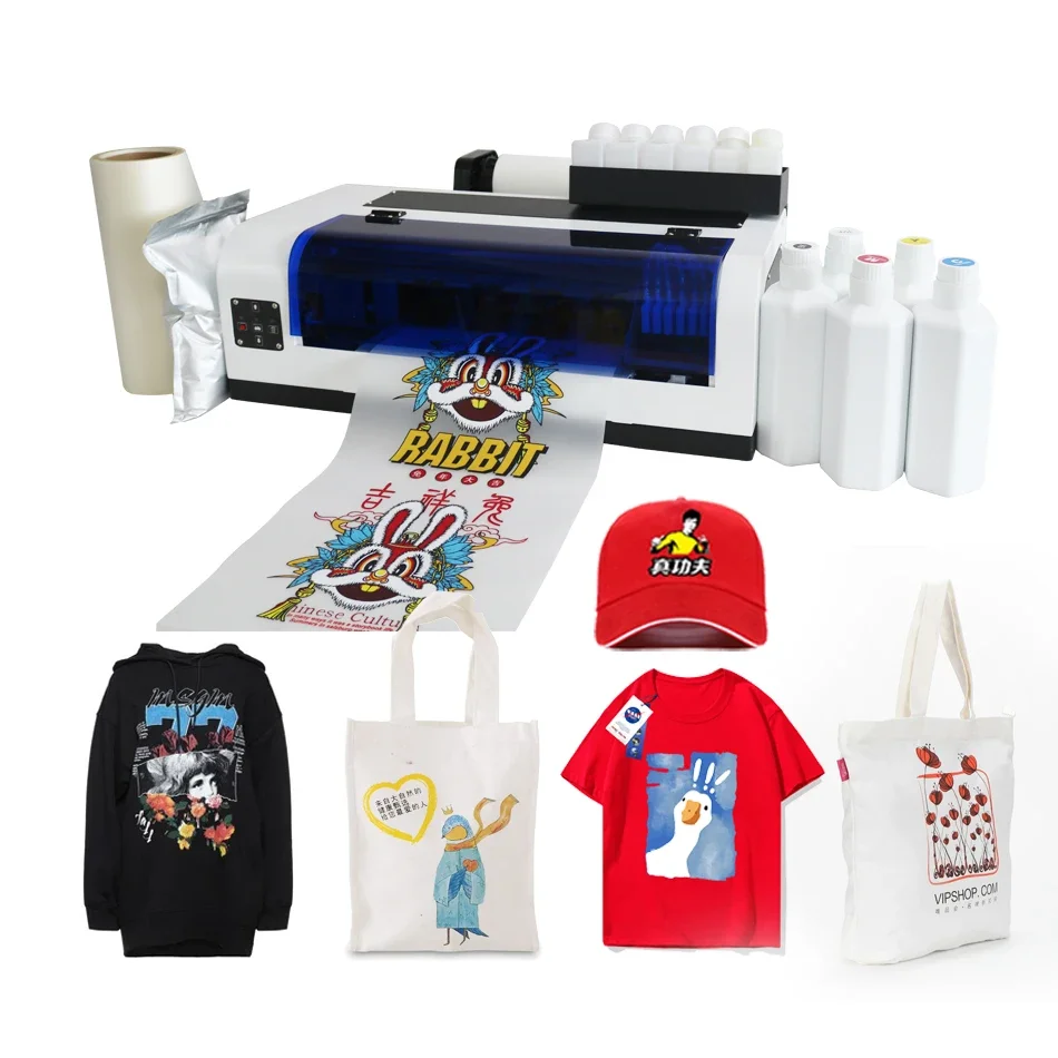 A3 Direct To Film Digital Dtf Printer T Shirt Printing Machine Epson F1080 Xp600 Print Head With Logo Printing Transfer Cloth