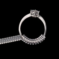 4pcs Professional Plastic Ring Size Adjuster Transparent Ring Tightener Ring Reducer Ring Adjustment