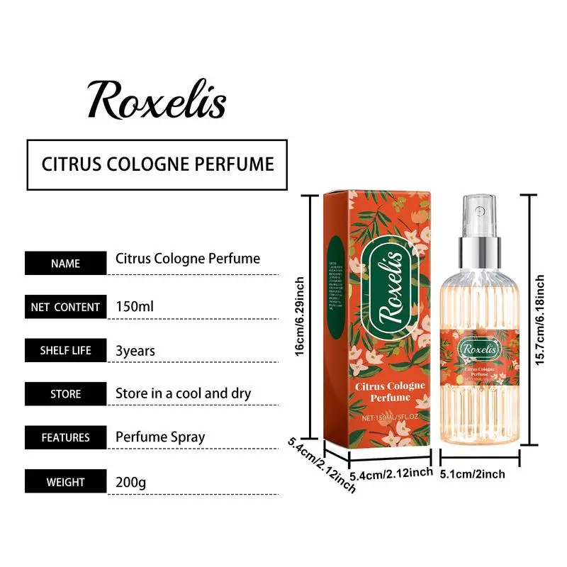 150ml perfume de colônia cítrica para mulheres elegante romântico duradouro fragrância fresca diariamente namoro atrair homens fragrância perfume corporal