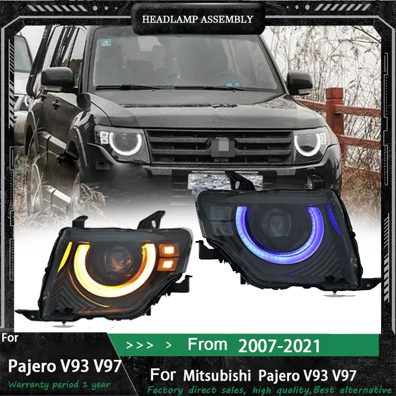 

2 шт. автомобильные фары для Pajero V93 V97 Montero 2007-2021 светодиодные фары в сборе, обновленный дизайн Defender, сигнальная лампа, аксессуары для инструментов