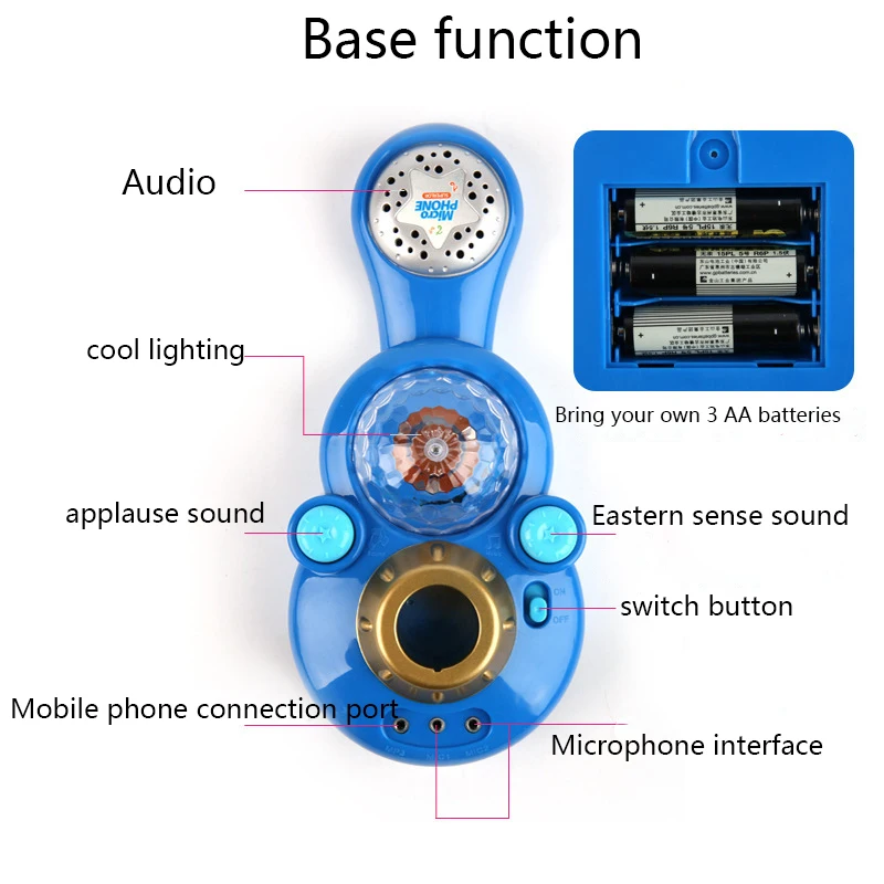 Kinderen Karaoke Lied Machine Microfoon Stand & Lichten Speelgoed Brain-Training Speelgoed Voor Kinderen Educatief Speelgoed Verjaardagscadeau-roze