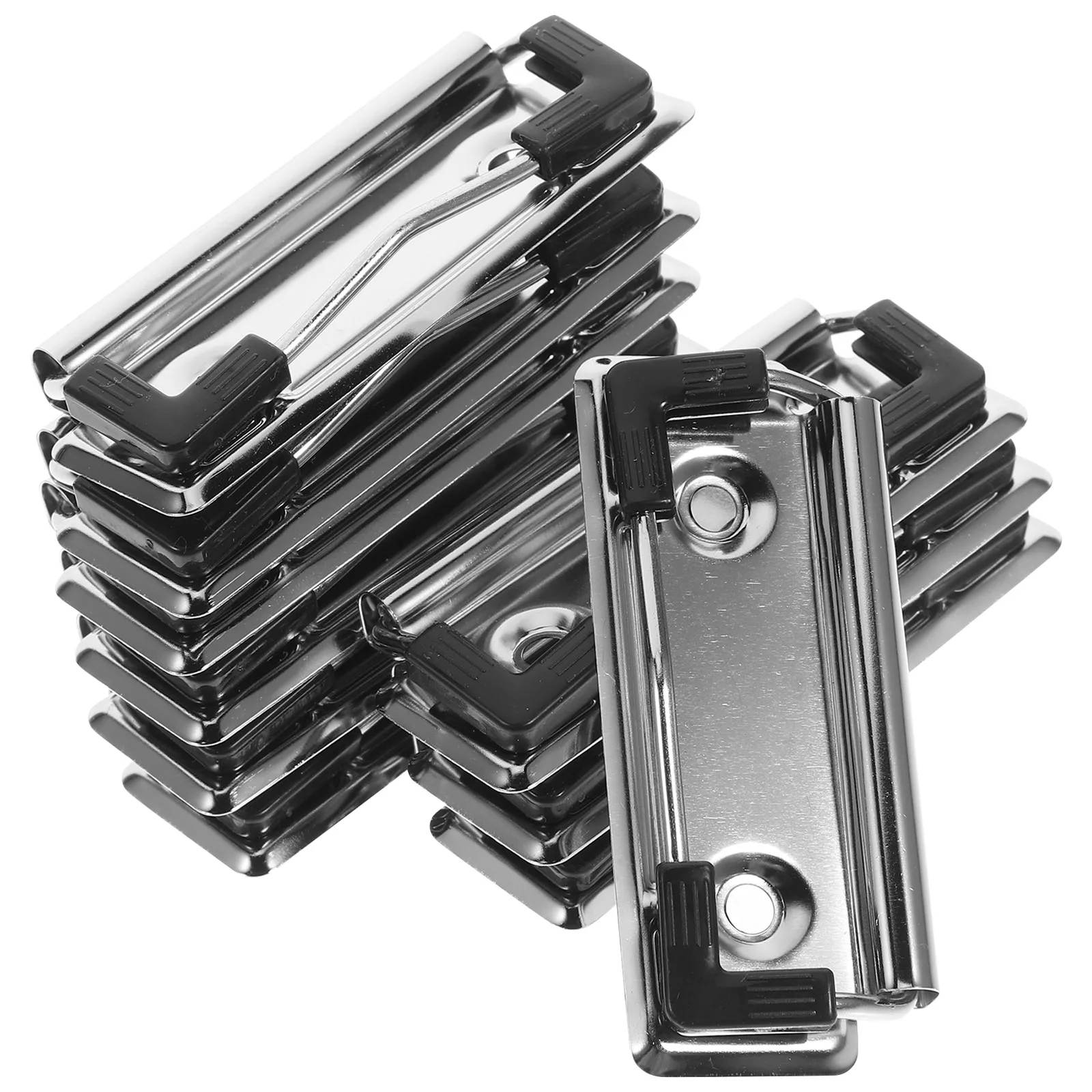 

10pcs Metal Plate Clips Heavy Duty Clipboard Paper Holder Clamps File Organizer Office Study School Supply Unique