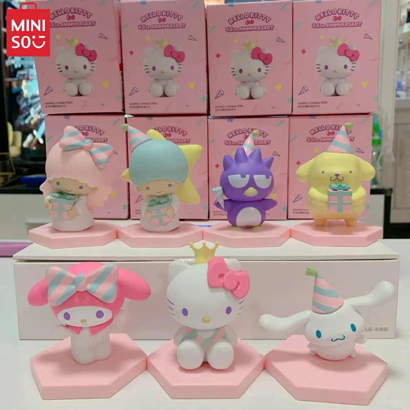 MINISO Sanrio Charaters Collection Series Blind Box Hello Kitty My Melody Decorative Ornaments Children's Toys Birthday Gift