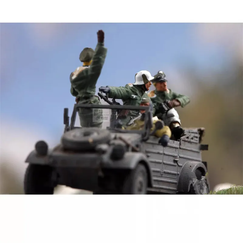

Модель 1:72, 3D-печать, окрашенная, 4 шт., немецкие солдаты-члены экипажа бронетехники, фигурки для сборки, аксессуары для сцен, коллекционные игрушки