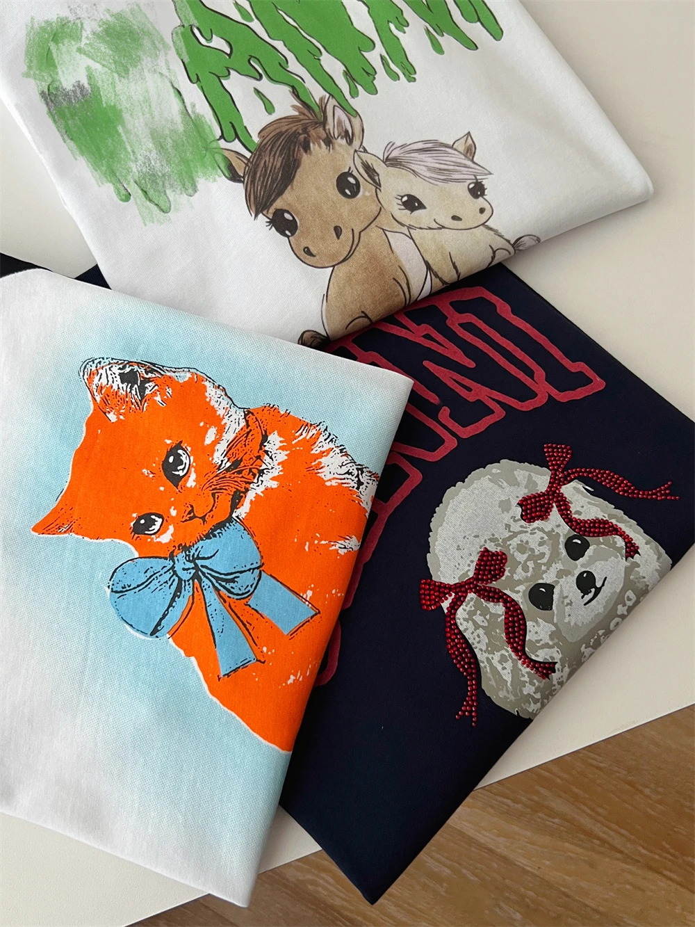 

Свободная круглая футболка Ne Long Sve с рисунком собаки оранжевого цвета, женская модная осенняя новинка, пуловер Crew Ne