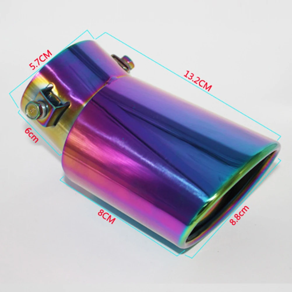 

Universal Stainless Steel Car Exhaust Tail Pipe Cover Muffler Tip Corrosion Resistant Durable Noise Reduction Decorative Curved