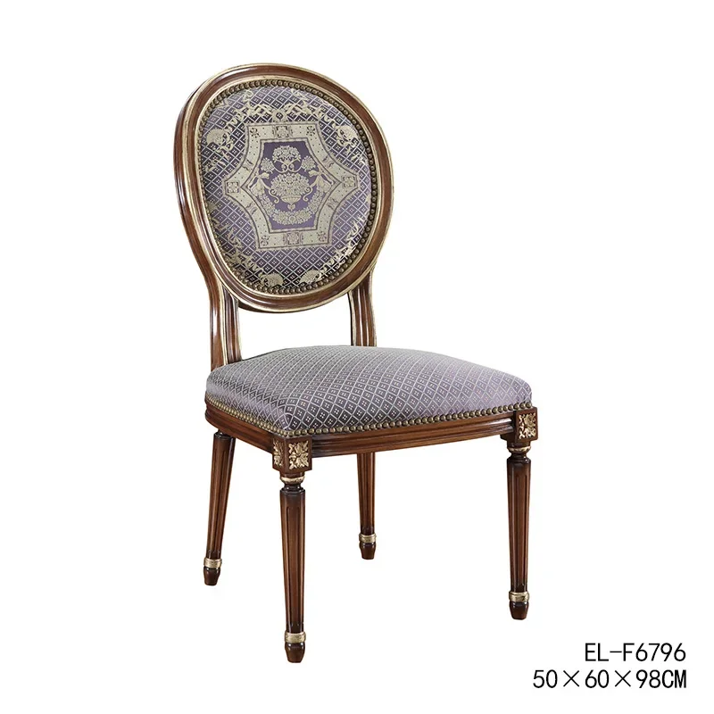

French Retro Small Dining Table Multi-Layer Hand Painted Landscape Dining Table European Luxury Solid Wood Round Table