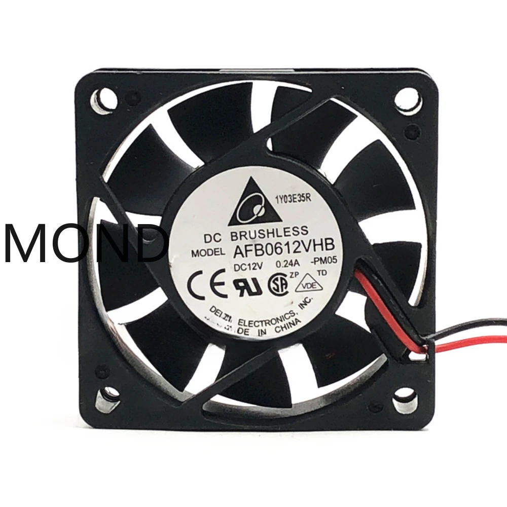 AFB0612VHB Delta 12V 0.24A 6015 Ball Bearing High Air Volume High-speed 6CM Thin Cooling Fan