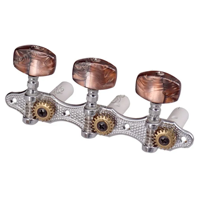 EIN Satz Kaffee, großer quadratischer Knopf, Stimmwirbel für klassische Gitarre, Stimmwirbel, Mechaniken, Musikinstrumentenzubehör – Detail 4