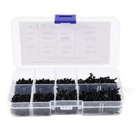 800pcs M2 Black Phillips Self Tapping Screw Assortment Kit, Locking Screws And Wood Screws