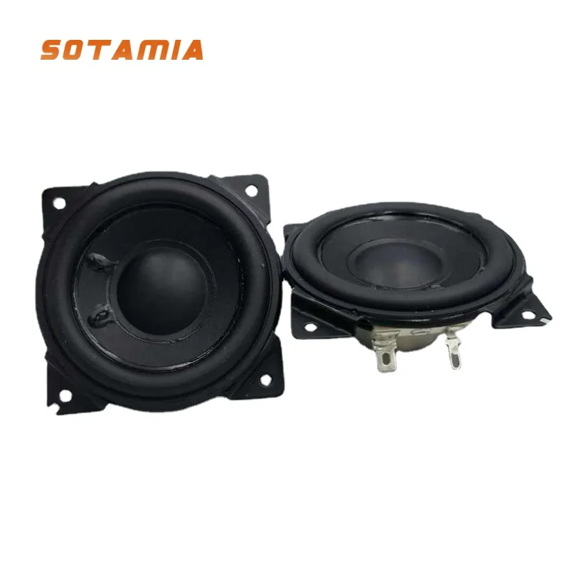 SOTAMIA 2Pcs 2.75 Inch Full Range Audio Spaekers Units 4 Ohm 15W Hifi Stereo Home Music Sound Speaker Neodymium Loudspeaker