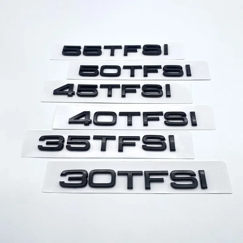 Bright Black ABS Numbers Letters Q2 Q3 Q4 Q5 Q6 Q7 Q8 TDI TFSI 2.0T Emblem For Audi Q series Car Fender Trunk Rear Logo Sticker