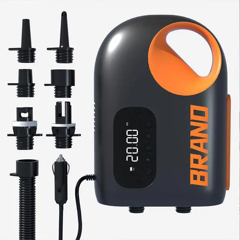 20Psi Dc Inflatable Wired Electric Air Pump High Speed Compressor for Outdoor Surfing Paddle Board Airbed Sup Boat Kayak