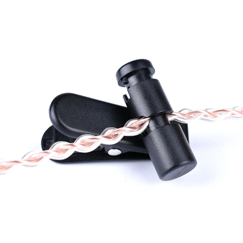 B2EF Управление кабелями для наушников 360 градусов вращающийся кабельный зажим Черный крючок для зажигания