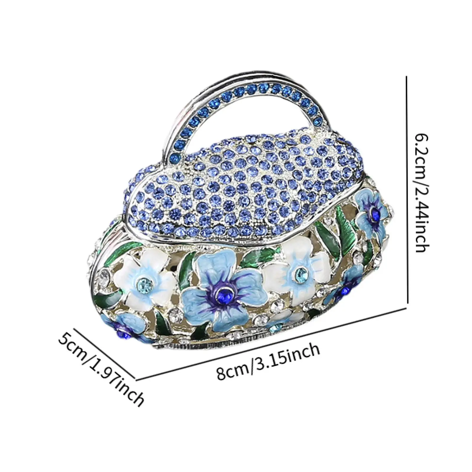 حامل خواتم زينة على شكل صندوق حلية من المينا لمستلزمات الحفلات وحفلات الزفاف على الطاولة