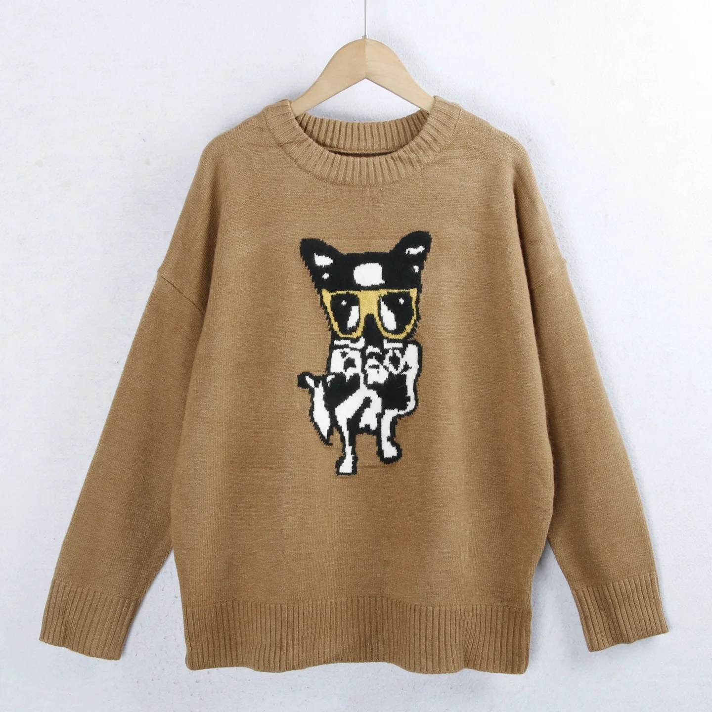 

Cartoon Knitted Sweater Winter round Ne Tassel Faion plus Size Multicolor Long Sve Knitwear Versatile Casual Sle