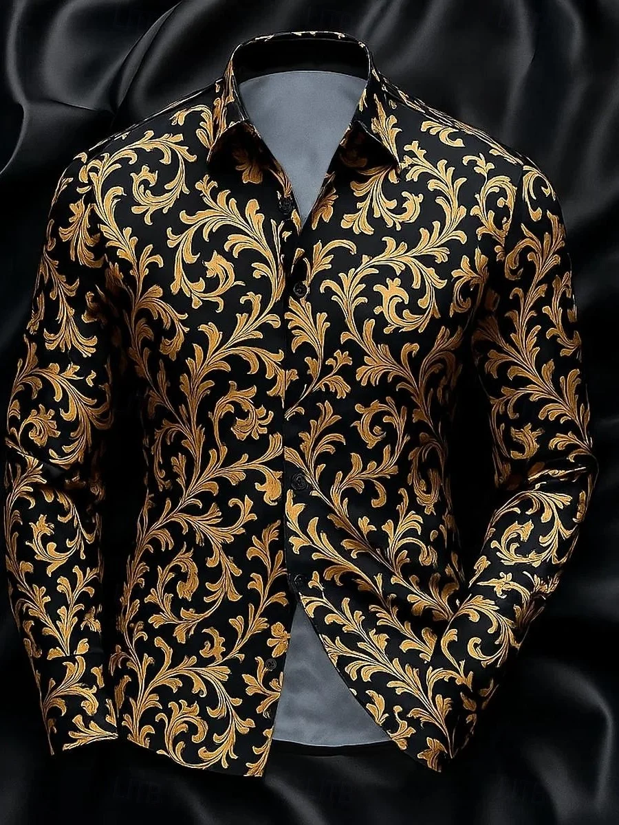 

New men's shirts, fashionable banquet luxury casual shirts, street shirts with comfortable fabric, quick delivery