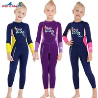 Traje de buceo de neopreno para niños y niñas, traje de baño de manga larga corta para surfear, ropa de Medusa para agua fría, 2,5 MM