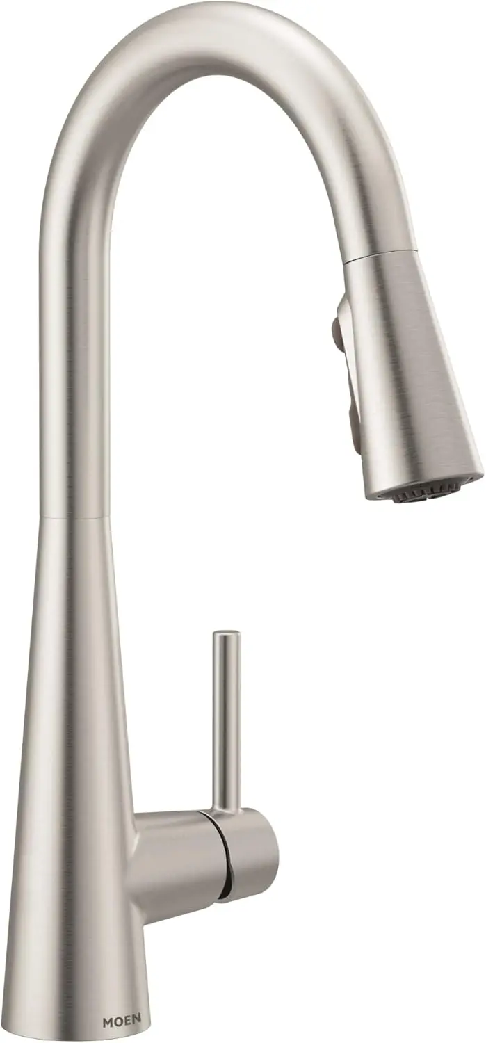 

Sleek Spot Resist Stainless One-Handle Pulldown Kitchen Faucet with PowerBoost, Faster Water Flow, Modern Pulldown Sprayer