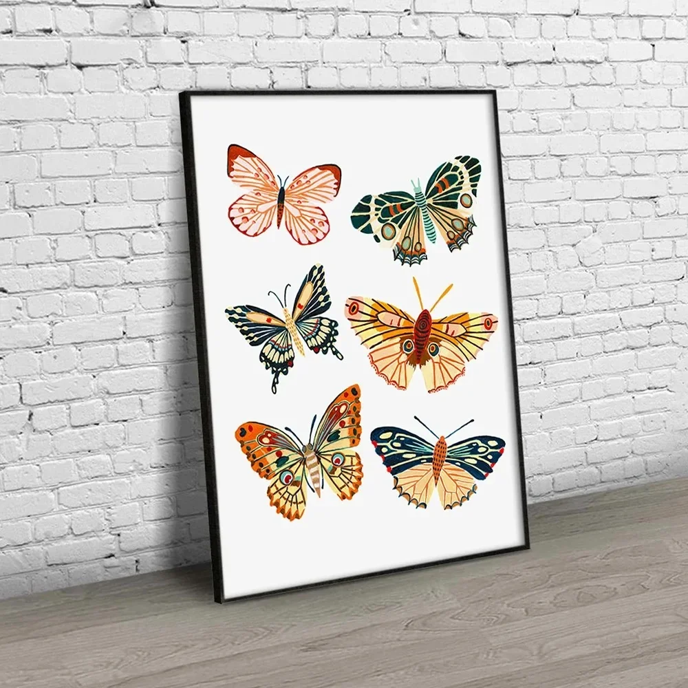 Pósteres de identificación de Caterpillar, polilla de primavera, mariquita, cuadro sobre lienzo para pared, imágenes de pared para decoración del hogar y sala de estar
