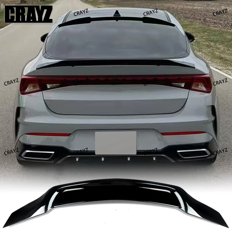 Alerón Trasero para Kia Optima K5 GT 2020 2021 2022 2023 K5 DL3, ABS, Negro Brillante/Fibra de Carbono, Alerón para Techo y Maletero