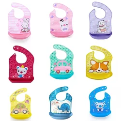 Newborn Best Gifts Baby Feeding Tableware Silicone Waterproof Bibs  Feeding Toddler Fashionable Aprons Baby Bibs