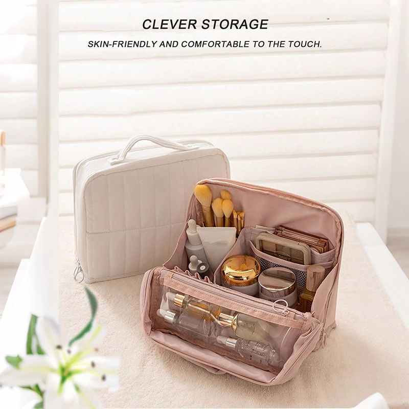 Magnetic Stand-up Makeup Bag Portable Toiletry Pouch